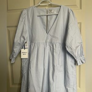 Sunday Best Xenia dress (Aura Blu/white stripe) size Medium